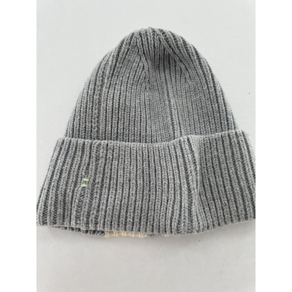 Athleta Hat Beanie Wool Women’s Grey One Size Slouchy Stripe Warm Casual Ribbed‍ - Picture 5 of 7